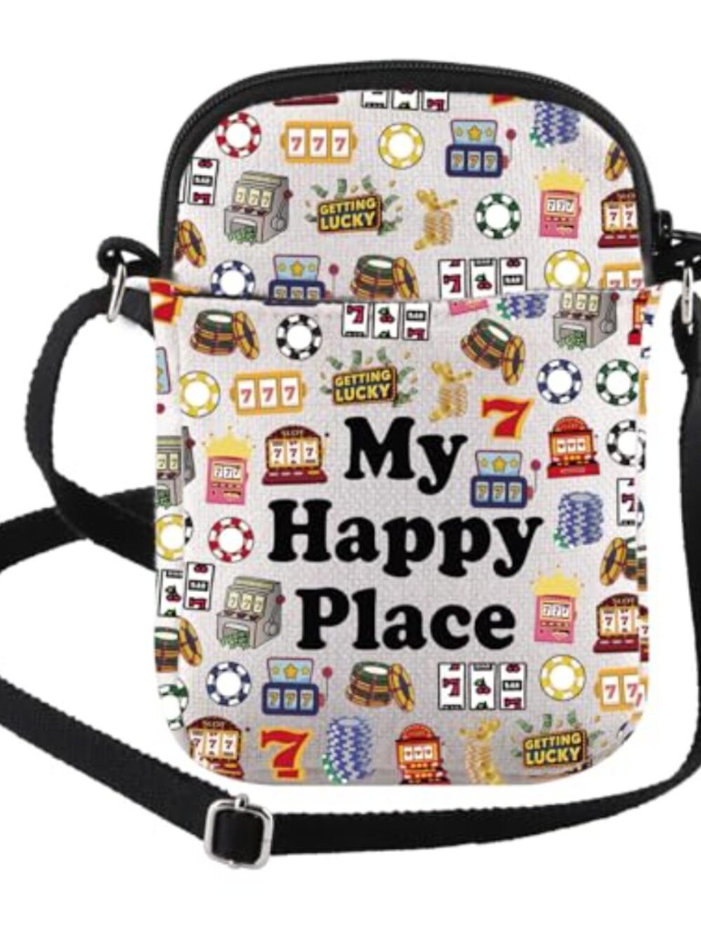 C Lover Gift Crossbody Bag Lucky 777 Jackpot Gambling Small Purse